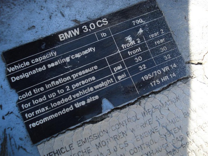 1972 BMW 3.0 CS for sale