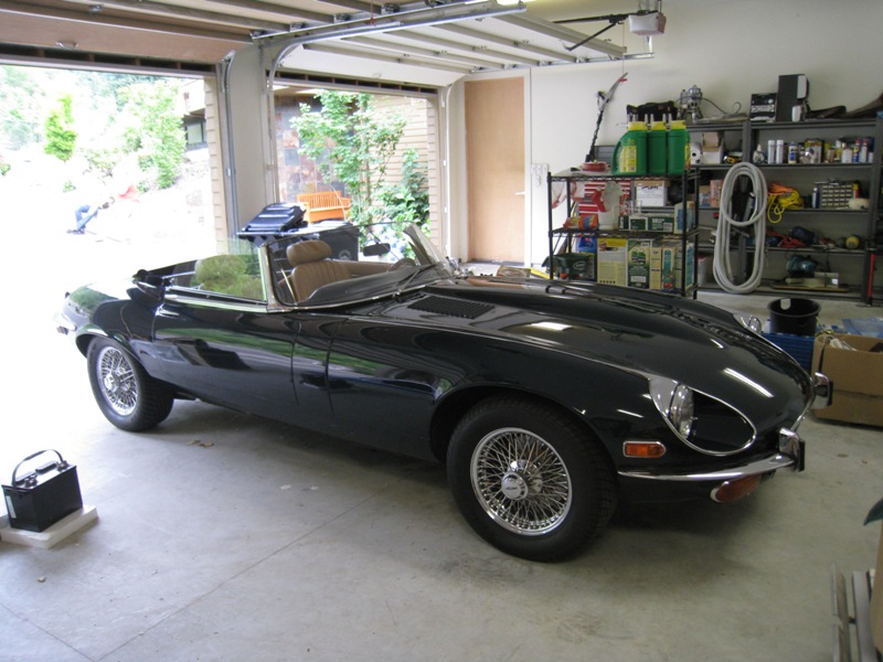 1974 Jaguar EType XKE V12 OTS Roadster In the previous owner's garage